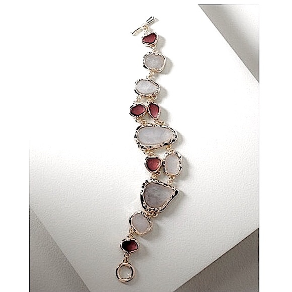 WHBM SHELL STONE TOGGLE BRACELET